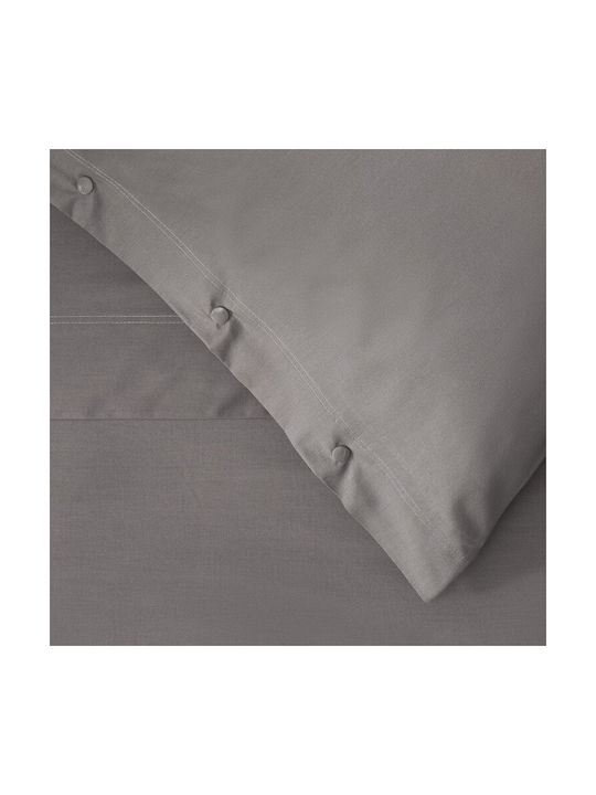 Zucchi Collection Σετ Μαξιλαροθήκες Γκρι Σκούρο 50x80εκ.