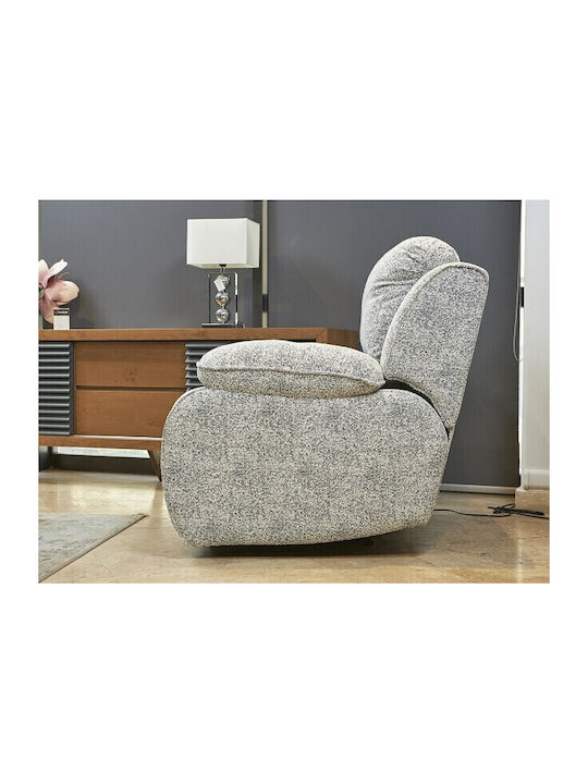 Mia Πολυθρόνα Relax με Υποπόδιο Λευκή 120x43x81cm