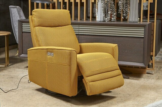 Relax Armchair with Footstool Kare 170x50x40cm Yellow Relax Armchair with Footstool Kare 170x50x40cm Yellow