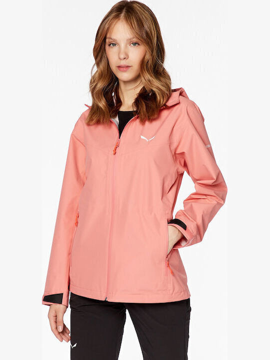 Puez Aqua 4 Short Women's Puffer Jacket Pink