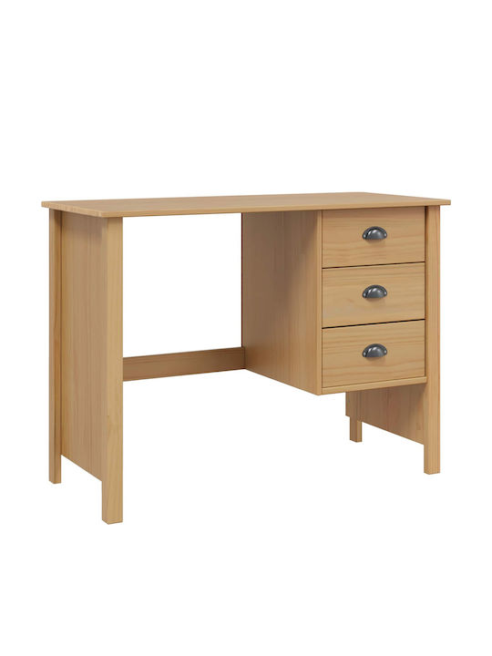vidaXL Massivholz Schreibtisch Braune 100x45x74cm