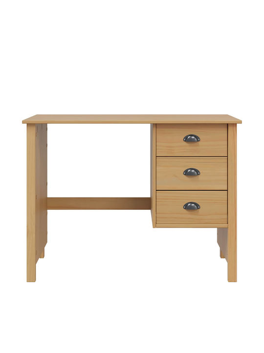 vidaXL Massivholz Schreibtisch Braune 100x45x74cm