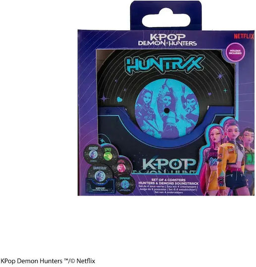 Cinereplicas Set 4 Untersetzer Jäger Dämonen Soundtrack K-pop Dämonenjäger Cr4120