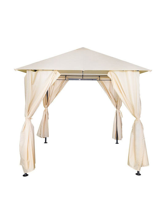 Pakketo Gazebo de Grădină Negru 2.5x2.5m