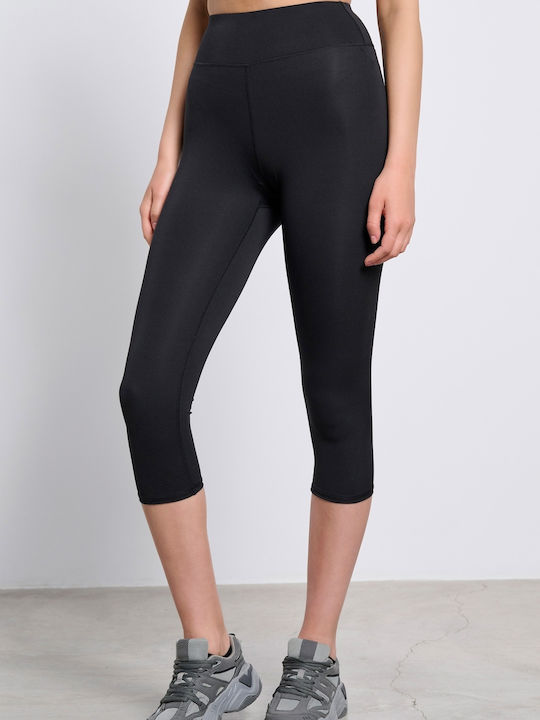 Women's Capri Training Legging High Waisted Black