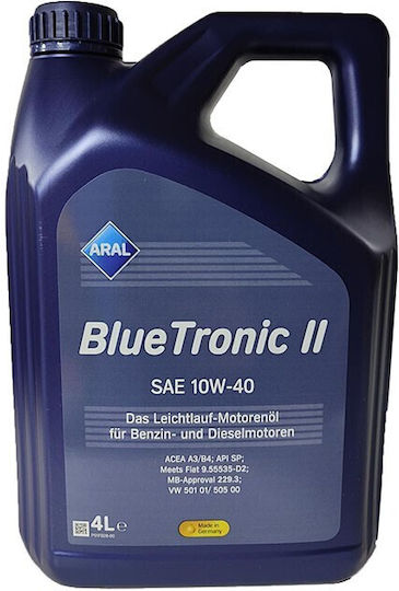 Aral BlueTronic Ημισυνθετικό Λάδι Αυτοκινήτου 10W-40 4lt