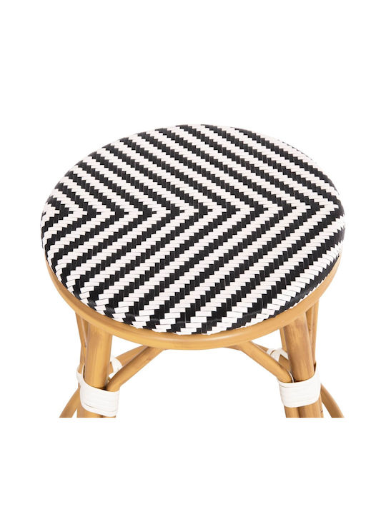 Bar Garden Stool for Outdoor Space made of Aluminum Black