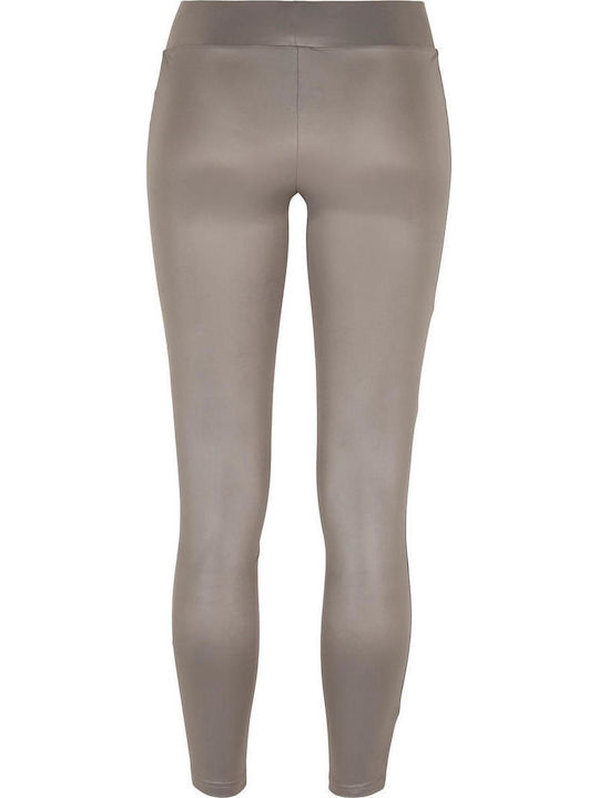 Women's Cropped Legging Shiny & High Waisted Asphalt