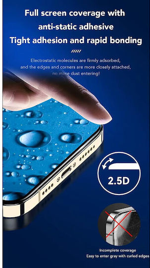 Anank 2.5d Reinforced Edge Screen Protector Iphone 15 Pro Max Black