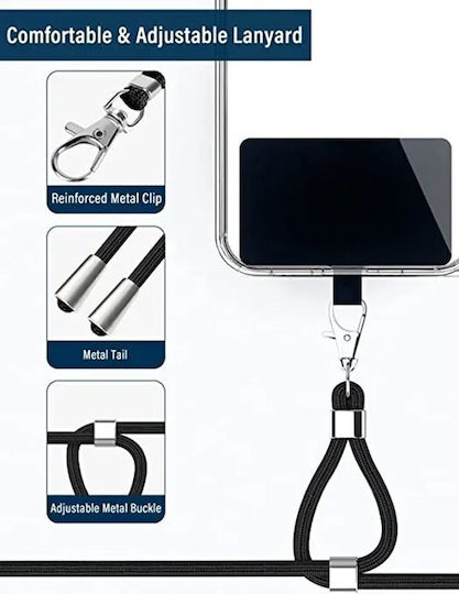 Șnur universal pentru telefon, curea de gât roz