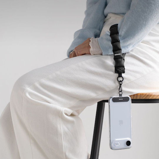 Ringke Holder & Puffer Handgelenkriemen für Handy Calm Schwarz
