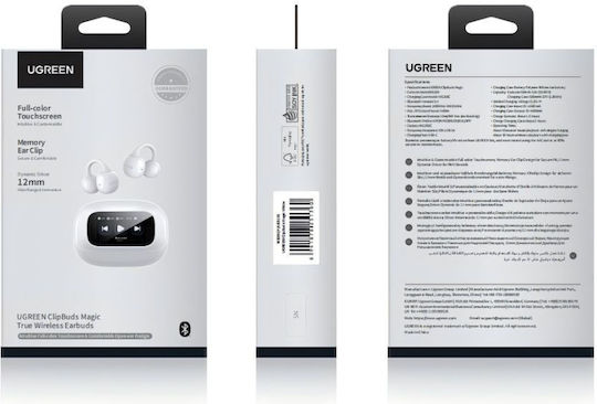 Ugreen HiTune S6 In-ear Bluetooth Handsfree Ακουστικά Λευκά