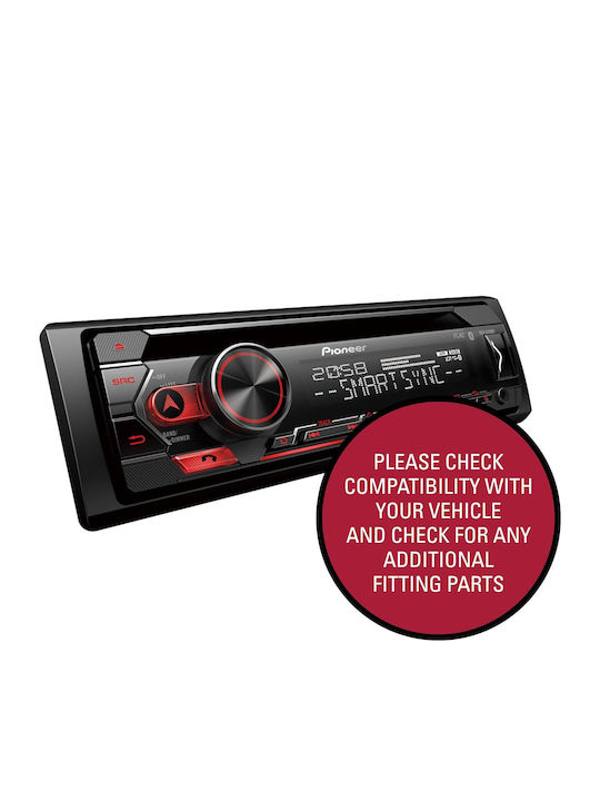Pioneer Ηχοσύστημα Αυτοκινήτου 1DIN (Bluetooth/USB) με Αποσπώμενη Πρόσοψη