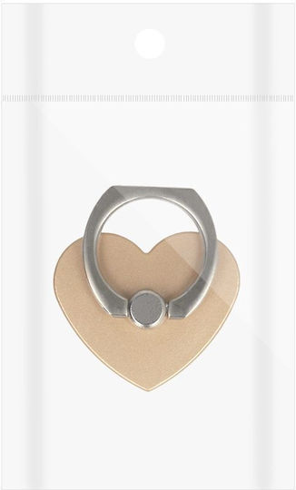 Heart Mobile Ring Holder in Gold color