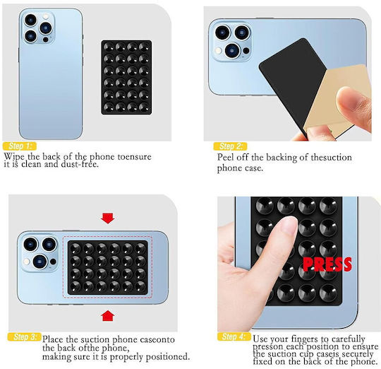 Techsuit Sm Pad Suport antiderapant pentru telefon mobil în culoarea Violet