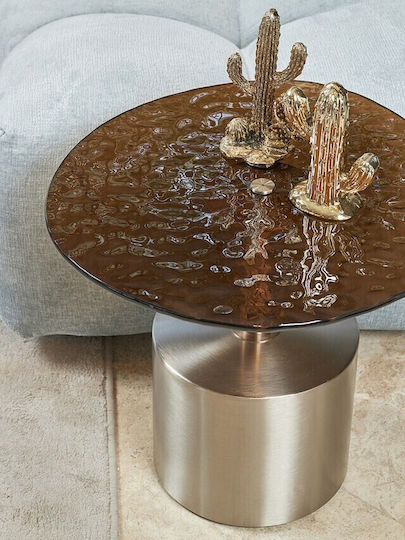 Masă Laterală Nova Mese De Cafea Sticlă Ø 50 L50xL50xÎ50cm Es1627