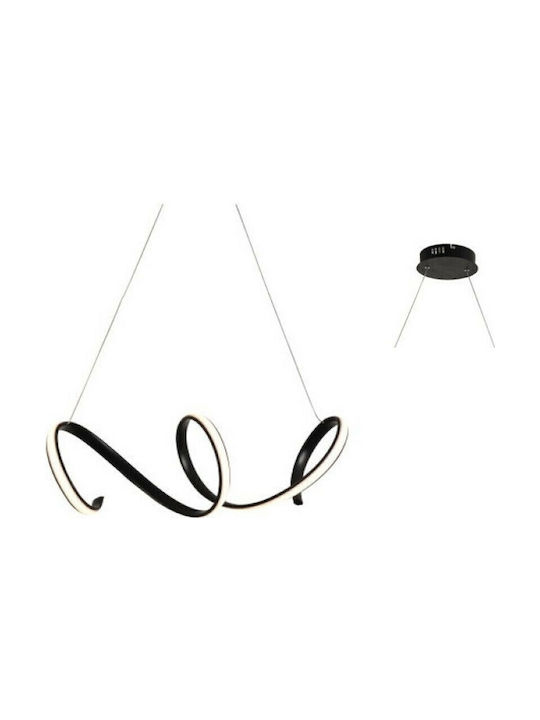 Aca Cleo Pendant Light Black Rail 64x64cm