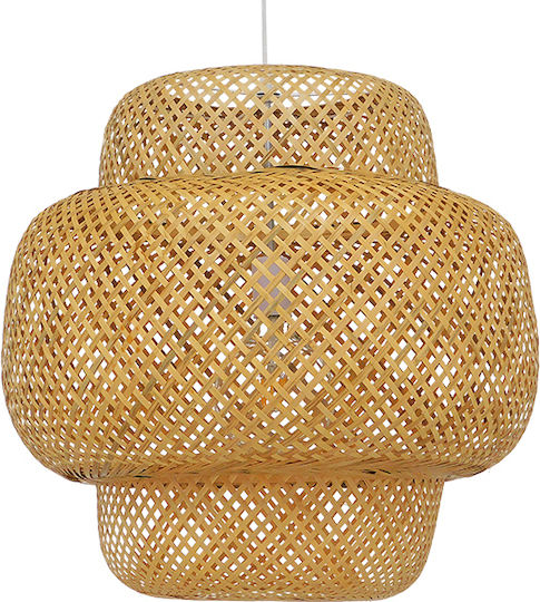 GloboStar Malvides Light Κρεμαστό Φωτιστικό Καφέ 56x54εκ.