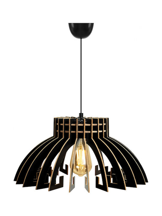 HomeMarkt Black Ceiling Light with E27 Socket 54x6x65cm