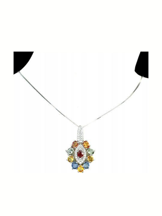 Songea Inna Sapphire Necklace Colorful Natural 925