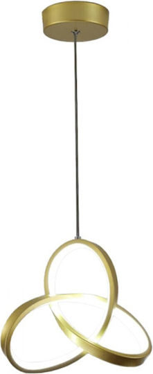 Powertech LED Κρεμαστό Φωτιστικό Χρυσό 22x22x100εκ.