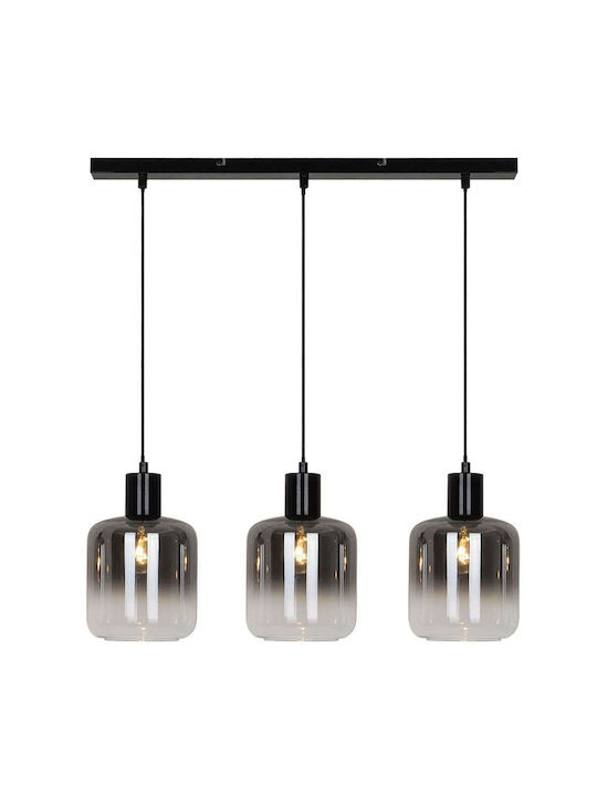 Viokef Adam Pendant Light Black Rail with Socket E27 70x132x132cm