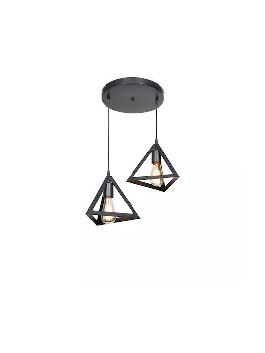 Pakketo Kecha Pendant Light Black 50x50x60cm