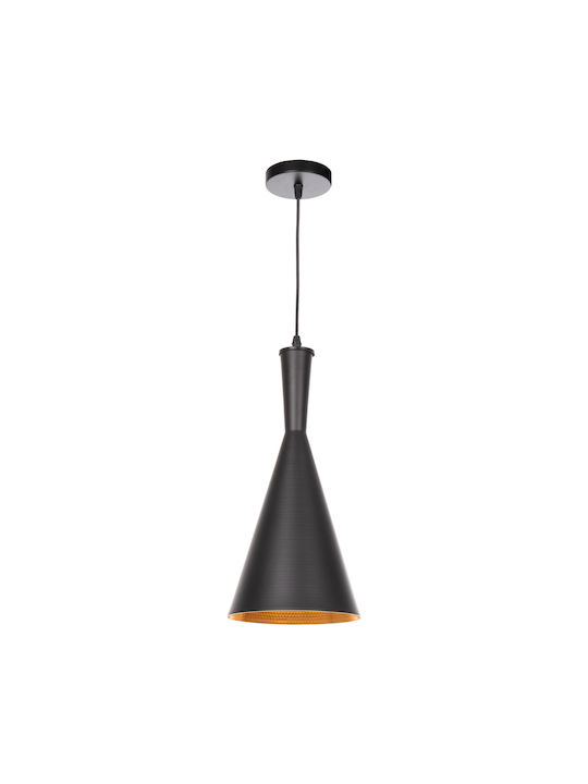 HomeMarkt HomeMarkt Black Bell Ceiling Light with E27 Socket 18x18x130cm