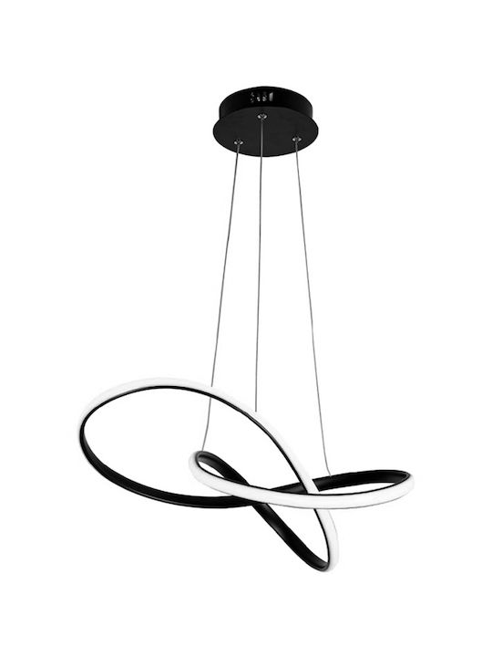 Powertech Κρεμαστό Φωτιστικό Μαύρο LED με Φυσικό Λευκό Φως 50x50x120εκ.