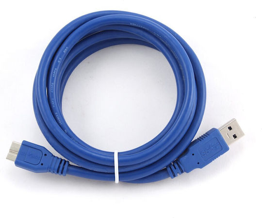 Gembird USB 3.2 Cable USB-A male - Μπλε CCP-MUSB3-AMBM-0.5M