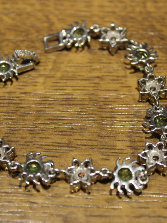 Songea Inna Silver Bracelet Sapphires Olivines