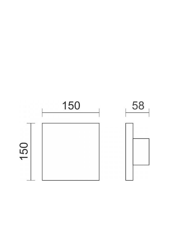 Spot Light Wandmontierte Außenbeleuchtung Deckenleuchte LED IP65 8W mit Einstellbares Weiß Licht