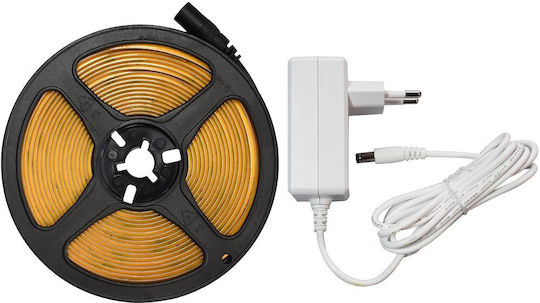 Eko Light LED Лента 24V Топло бяло Светлина 5м Тип COB с Захранване
