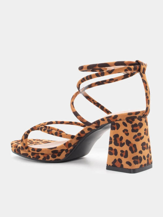 Damen Sandalen Animal Print
