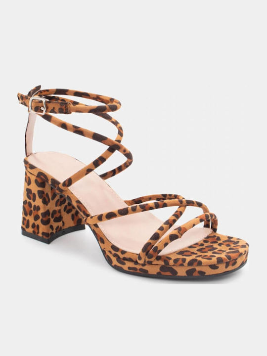 Damen Sandalen Animal Print