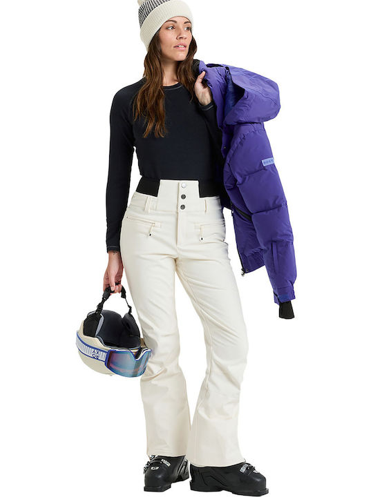 Roxy Rising High Snow ERJTP03295-WCF3 Γυναικείο Παντελόνι Σκι & Snowboard Soft Shell Λευκό