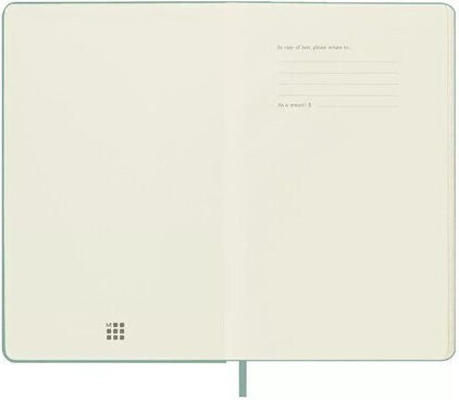 Moleskine Notebook Notepad 120 Sheets with White Pages with Hard Cover and Rubber Band Green