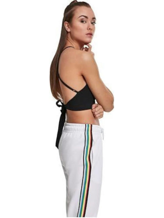 Triangle Γυναικείο Καλοκαιρινό Crop Top Βαμβακερό με Τιράντες Μαύρο