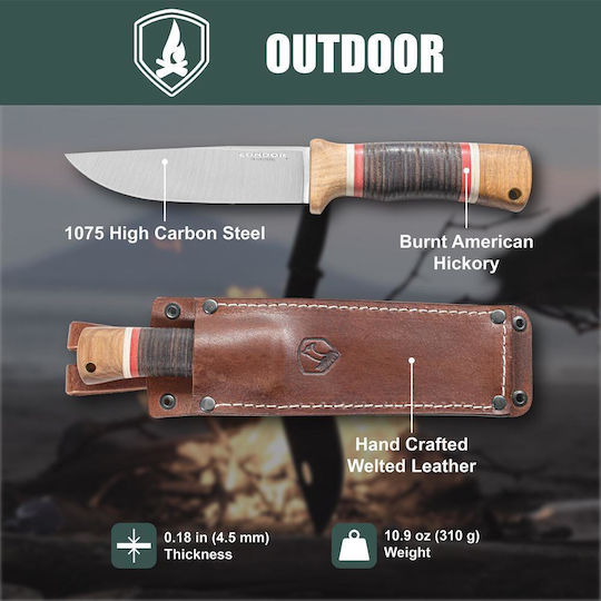Condor Tool & Knives Country Backroads Μαχαίρι Καφέ σε Δερμάτινη Θήκη
