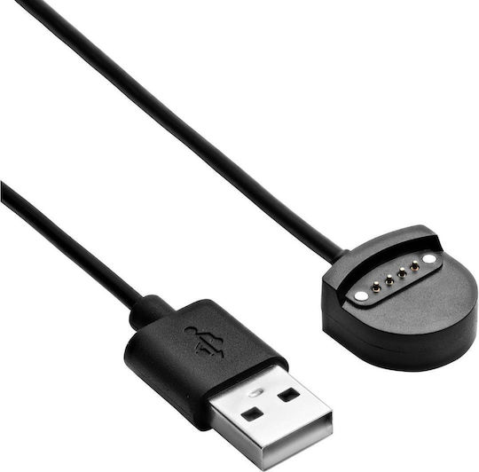 Akyga Charging Cable Φορτιστής για Ticwatch S, Ticwatch E Μαύρος