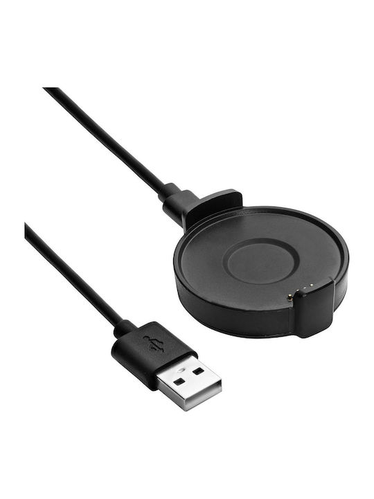 Akyga Charging Cable Зарядно за Ticwatch Pro Черен