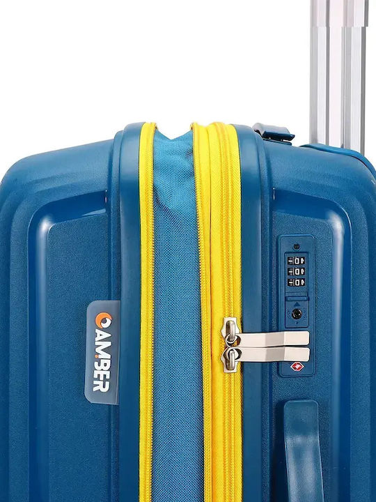 Amber Large Hard Travel Suitcase with 4 Wheels Height 75cm