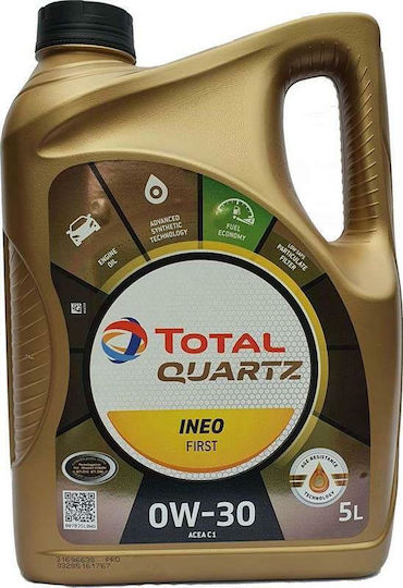 Total Quartz Ineo First Синтетичен Масло за Автомобили 0W-30 5лт 183106