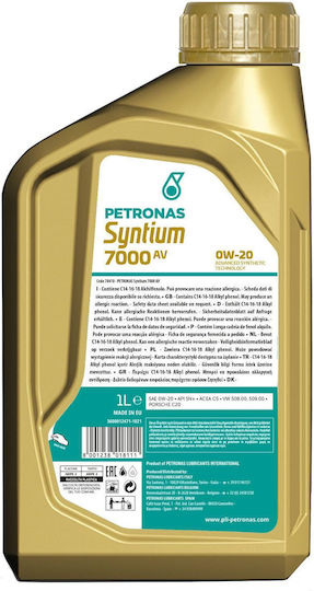 Petronas Syntium 7000 AV Sintetic Ulei Auto 0W-20 1lt