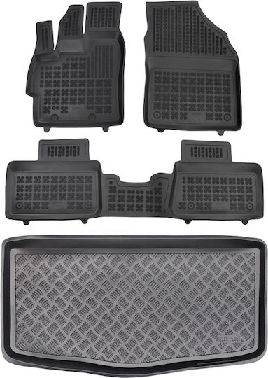 Rezaw Plast Trunk Mats 4pcs Tray Type for Toyota Aygo 2022+ Black