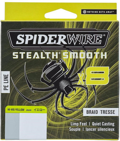 Spiderwire Stealth Smooth X8 Κίτρινο Νήμα 150 Μ 0,11 Χιλ 10,3 Κιλά