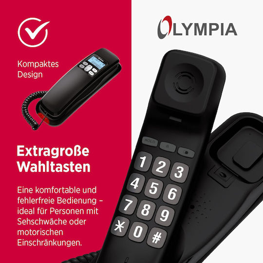 Olympia 4510 Жично Телефон Гондола За Възрастни Черен 2293