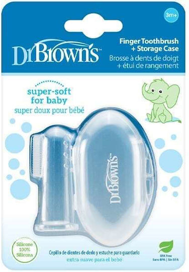 Dr. Brown's Бебешка Четка За Зъби За Пръст За 3m+ Прозрачен