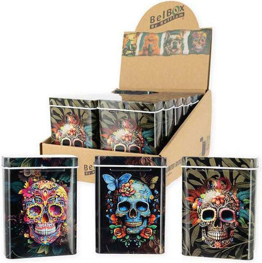 Метална Табакера За Цигари Skull Design #3