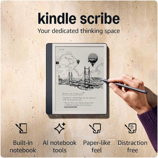 Amazon Kindle Scribe 2024 10,2 Zoll 32GB mit Premium Stift Wolframgrau